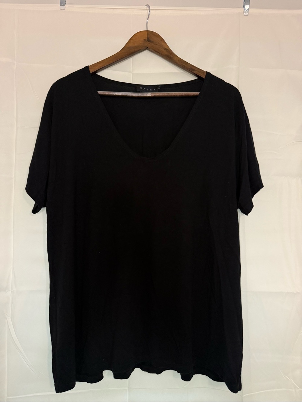Hatch Black V-Neck Short Sleeve Tee